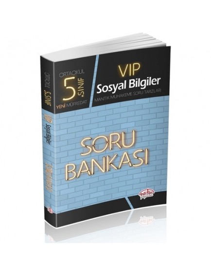 Editör Yayınları 5. Sınıf Vip Sosyal Bilgiler Soru Bankası