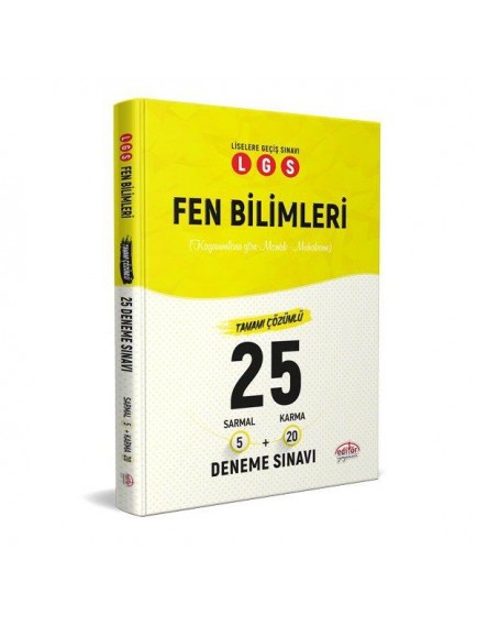 Editör Yayınları 8. Sınıf Lgs Fen Bilimleri Tamamı Çözümlü 25'Li Deneme