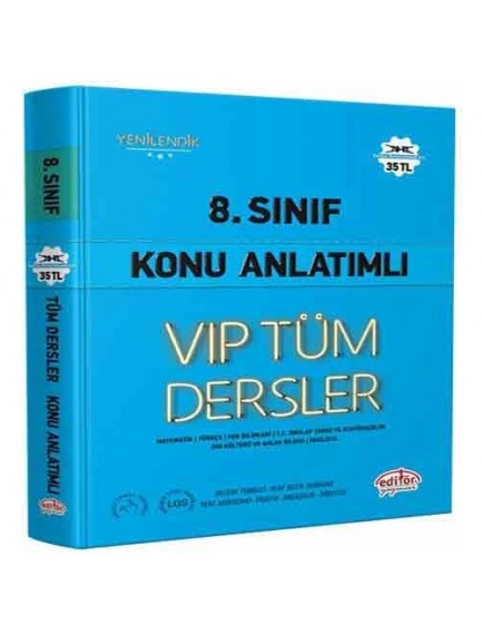 Editör Yayınları 8. Sınıf Tüm Dersler Konu Anlatımlı - Mavi Kitap