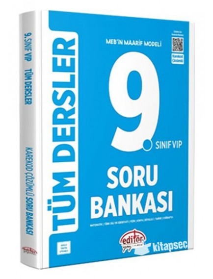 Editör Yayınları 9. Sınıf Tüm Dersler Maarif Modelli Soru Bankası Mavi Kitap