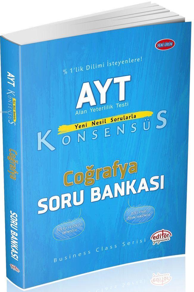 Editör Yayınları Ayt Coğrafya Konsensüs Soru Bankası