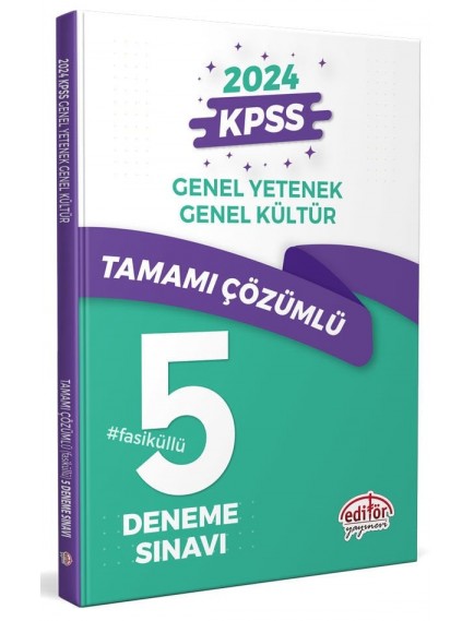 Editör Yayınları Kpss Genel Yetenek Genel Kültür Tamamı Çözümlü 5 Fasikül Deneme Sınavı 