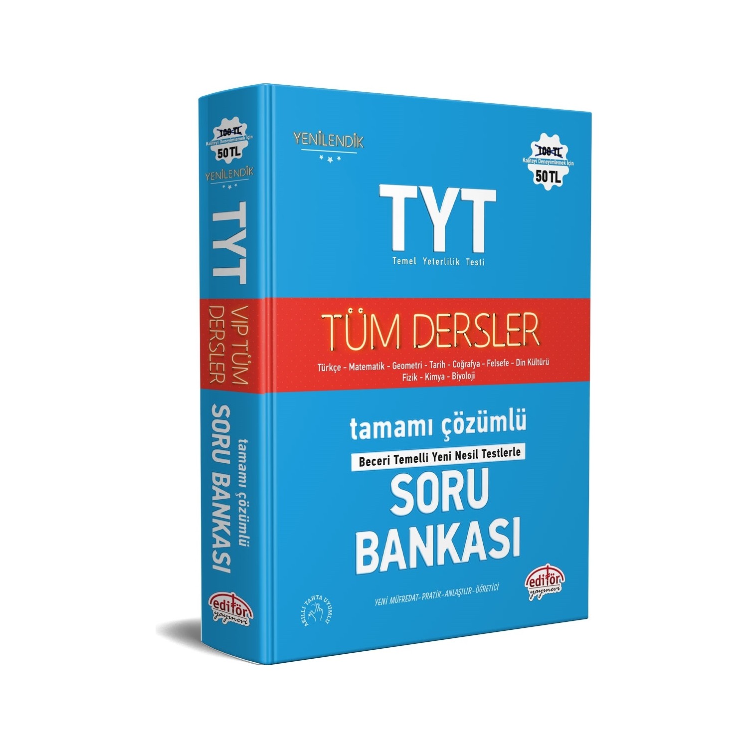 Editör Yayınları Tyt Tüm Derlser Tamamı Çözümlü Soru Bankası Mavi