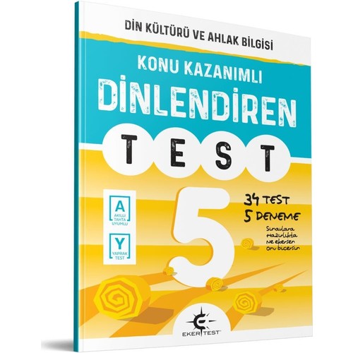 Eker Test Yayınları 5. Sınıf Din Kültürü Ve Ahlak Bilgisi Konu Kazanımlı Dinlendiren Test