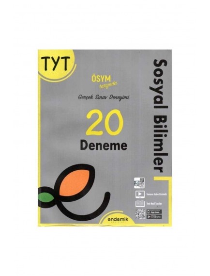 Endemik Yayınları Tyt Sosyal Bilimler 20'Li Deneme Sınavı