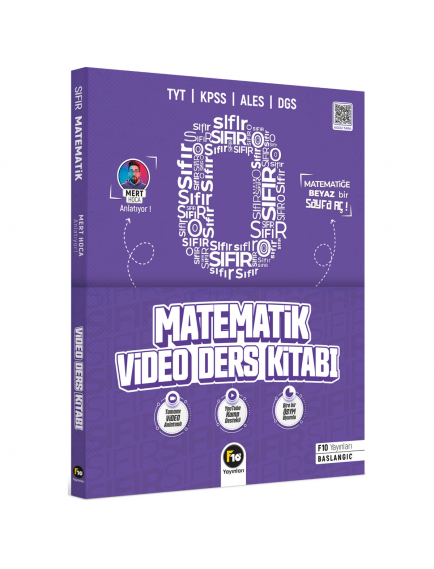 F10 Yayınları Tyt Kpss Ales Dgs Sıfırdan Matematik Mert Hoca İle Video Ders Kitabı