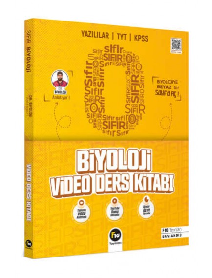 F10 Yayınları Tyt Kpss Biyoloji Dr. Barış Hoca İle Sıfırdan Video Ders Kitabı 