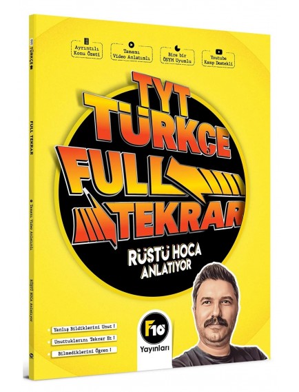F10 Yayınları Tyt Türkçe Full Tekrar Video Ders Notları Rüştü Hoca Anlatıyor