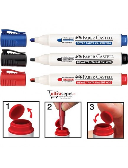 Faber-Castell Beyaz Tahta Kalemi Kırmızı Doldurulabilir
