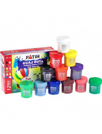 Fatih 12 Renk 25Gr Guaj Boya 504020