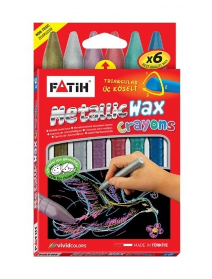 Fatih 6'Lı Metalik Wax Crayons Mum Boya 50180