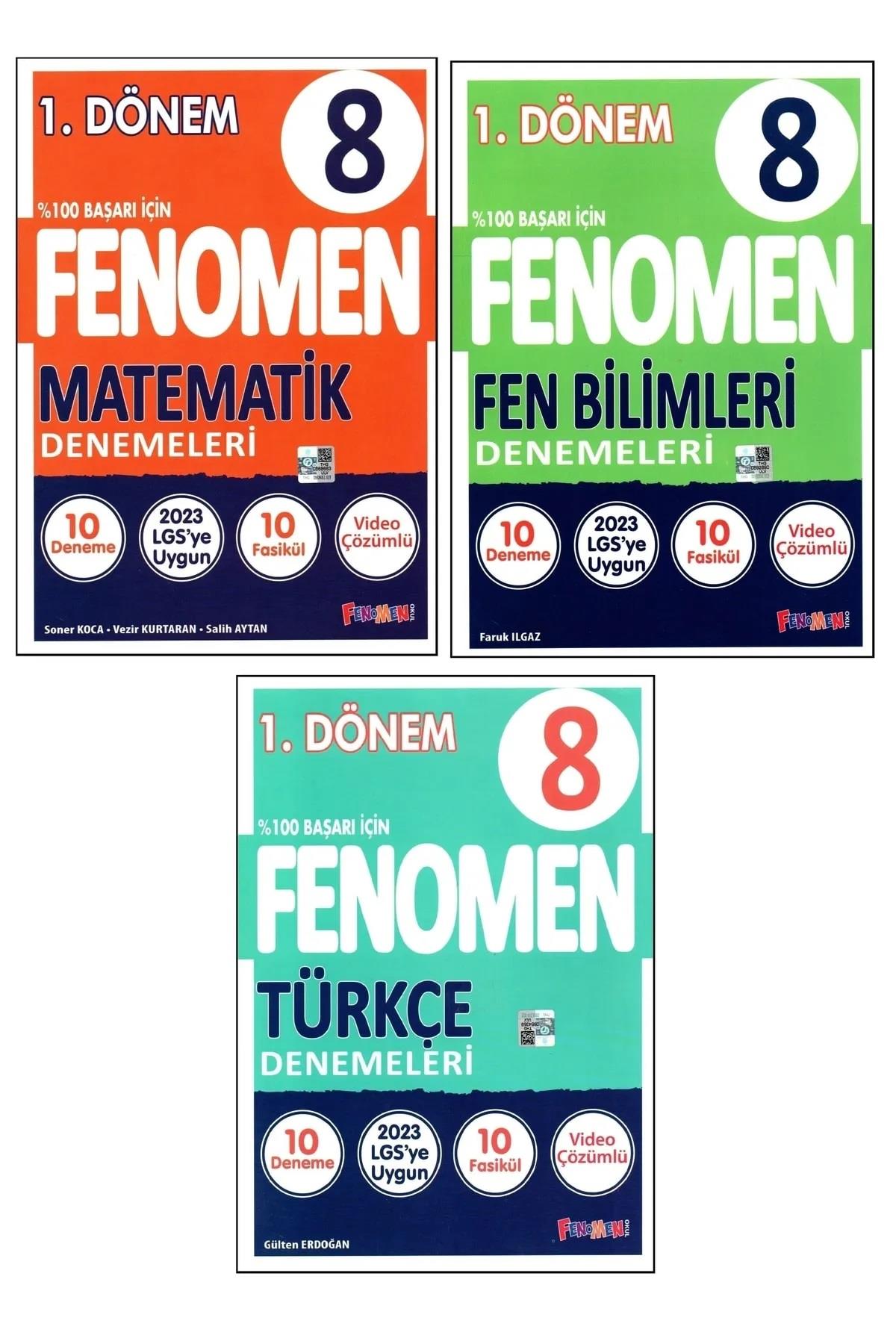 Fenomen Yayınları Türkçe , Matematik ve Fen Denemeleri 10 lu