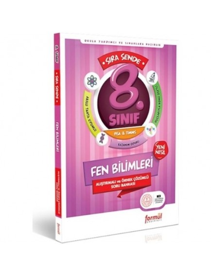 Formül Yayınları 8. Sınıf Fen Bilimleri Alıştırmalı ve Örnek Çözümlü Soru Bankası