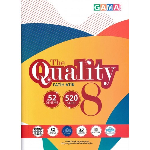 Gama Yayınları 8. Sınıf The Quality 52'Li Deneme