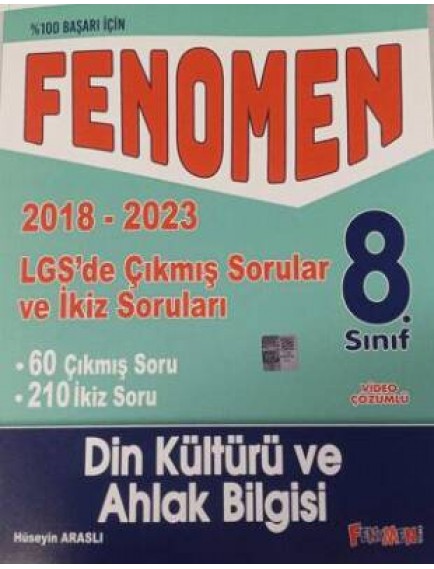 Gama Yayınları 8. Sınıf Din Kültürü Ve Ahlak Bilgisi Fenomen 2018-2023 Çıkmış Sorular Ve İkiz Soruları