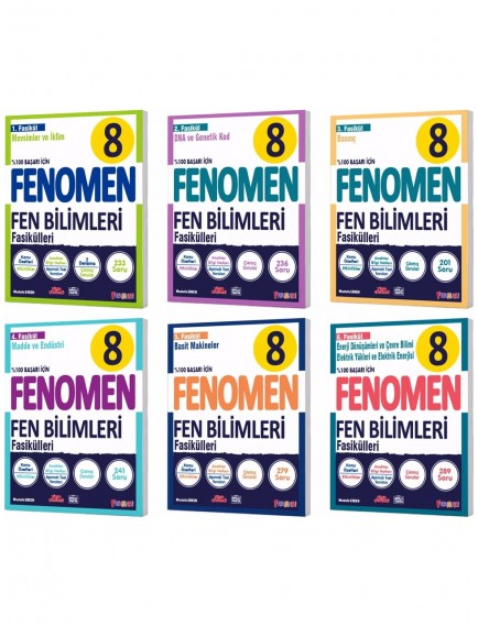 Gama Yayınları 8. Sınıf Fen Bilimleri Fenomen Fasikül Seti(1-2-3-4-5-6-7.Sayılar) 