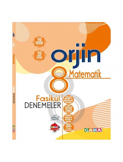 Gama Yayınları 8. Sınıf Orjin Matematik Fasikül Denemeler