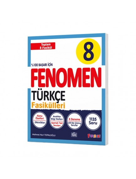 Gama Yayınları 8. Sınıf Türkçe Fenomen Fasikül Seti(1-2-3-4-5-6-7-8.Sayılar)
