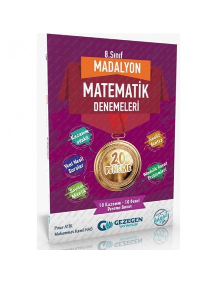 Gezegen Yayınları 8. Sınıf Matematik Madalyon 20'Li Deneme
