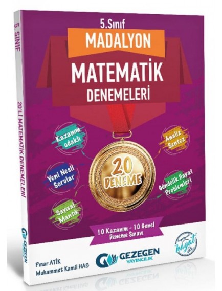 Gezegen Yayınları 5. Sınıf Matematik Madalyon 20 Deneme