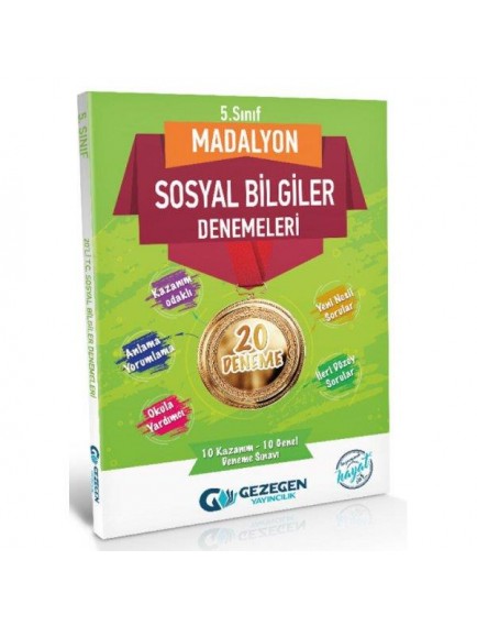 Gezegen Yayınları 5. Sınıf Sosyal Bilgiler Madalyon 20'Li Deneme