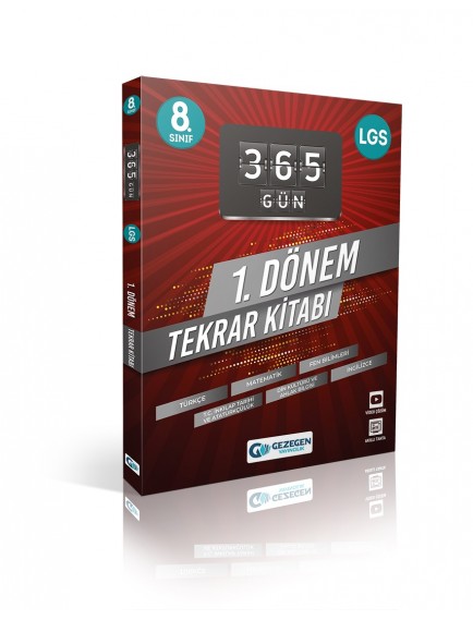 Gezegen Yayınları 8.Sınıf Tüm Dersler 365 Gün 1.Dönem Tekrar Kitabı 