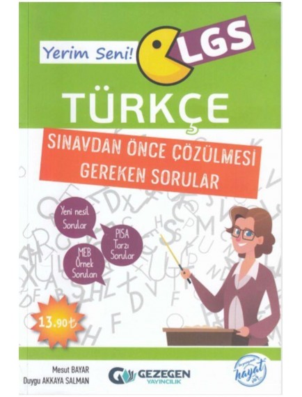 Gezegen Yayınları Lgs Yerim Seni Türkçe Sınavdan Önce Çözülmesi Gereken Sorular