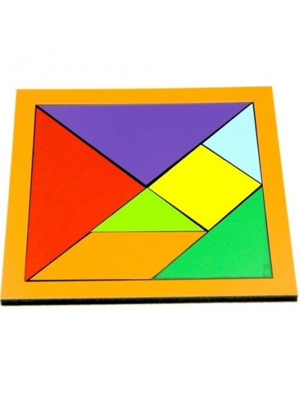 Giftölye Ahşap Renk Tangram 11X11 Cm - Hobi Eğitim Dünyası