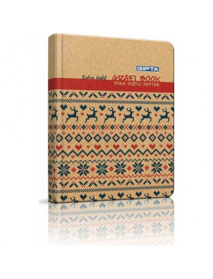 Gıpta 100 Yaprak 14X20 Grafi Book İplik Dikiş Sert Kapak Çizgili Defter