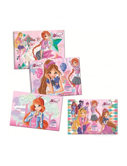 Gıpta 15 Yaprak 17X24 Winx Spiralli Resim Defteri