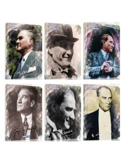 Gıpta 80 Yaprak A6 Atatürk İplik Dikişli Çizgili Defter 2146