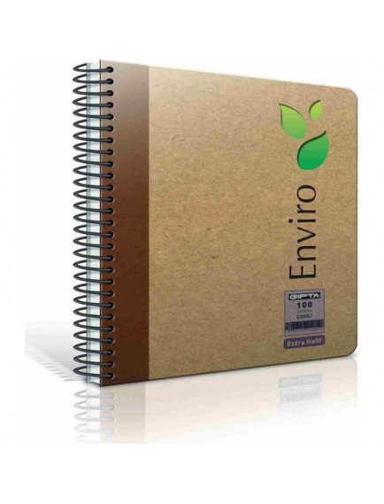 Gıpta 80 Yaprak A6 Enviro Spiralli Sert Kapak Kraft Çizgili Defter 2334