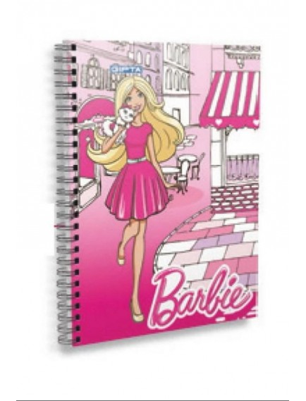 Gıpta Barbie 80 Yaprak A6 Spiralli Karton Kapak Not Defteri 5516