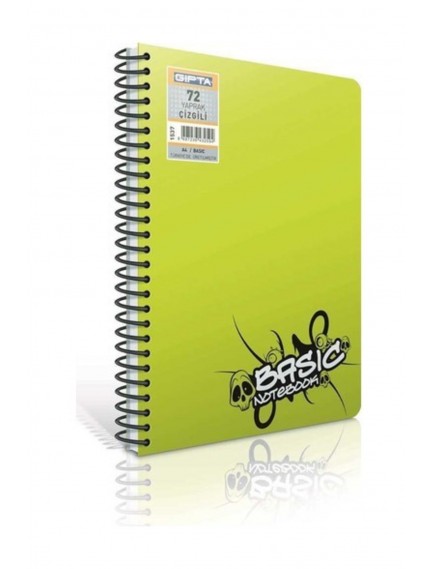 Gıpta 96 Yaprak A4 Basic Spiralli Plastik Kapak Kareli Defter