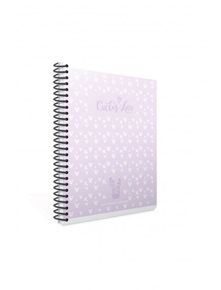 Gıpta 80 Yaprak A4 Cactus Love Spiralli Ofset Plastik Kapak Kareli Defter 4418