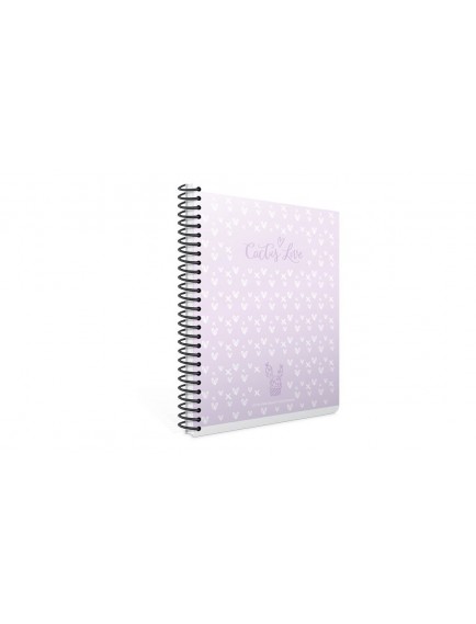 Gıpta 80 Yaprak 17X24 Cactus Love Spiralli Ofset Plastik Kapak Çizgili Defter 4417