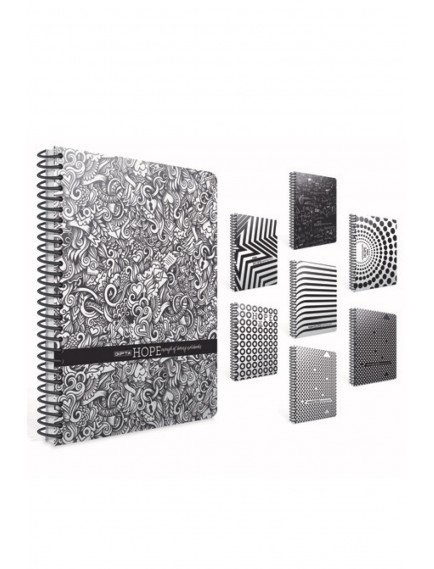 Gıpta 80 Yaprak 19X26 Hope Spiralli Karton Kapak Çizgili Defter 1194