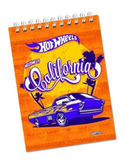 Gıpta A7 Hot Wheels Üstten Spiralli Mini Bloknot 5444