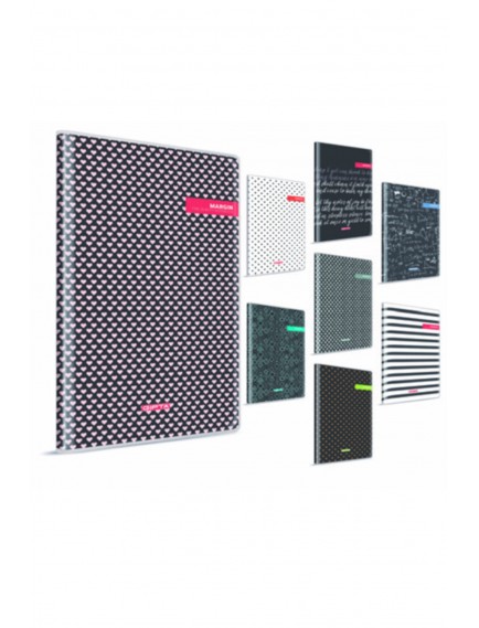Gıpta 96 Yaprak 9X14 Margin İplik Dikiş Plastik Kapak Kareli Defter 2961
