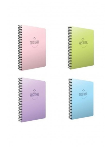 Gıpta 72 Yaprak A4 Pastoral Spiralli Plastik Kapak Kareli Defter