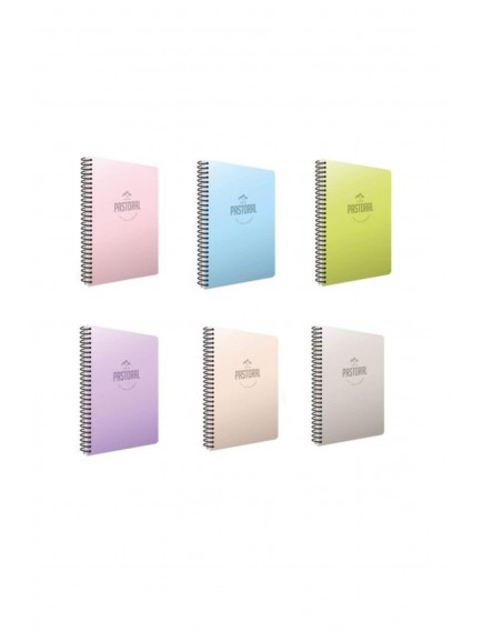 Gıpta 96 Yaprak A4 Pastoral Spiralli Plastik Kapak Çizgili Defter