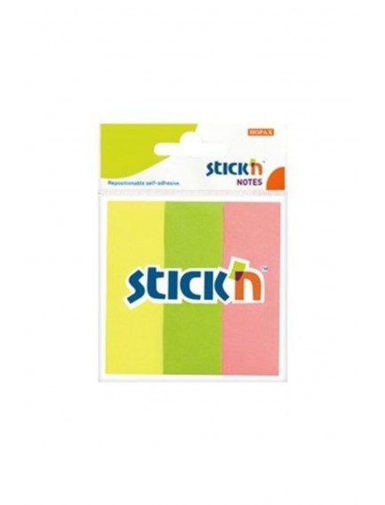 Hopax Stickn Notes 76X25 Neon 3 Renk 50 Yaprak Kağıt Ayraç