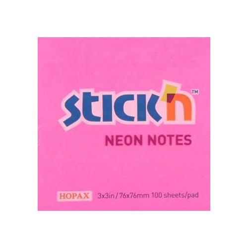 Gıpta Stickn Neon Pembe 76X76 100 Yaprak Not Kağıdı