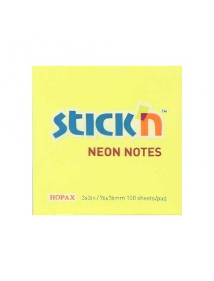 Gıpta Stickn Neon Sarı 76X76 100 Yaprak Not Kağıdı