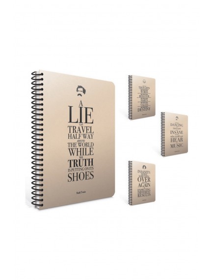 Gıpta 120 Yaprak 17X24 Typo Spiralli Sert Kapak Kareli Defter