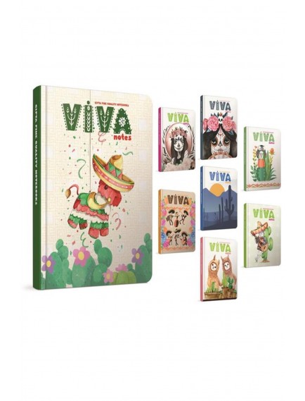 Gıpta 120 Yaprak 13X21 Viva Notes İplik Dikiş Sert Kapak Çizgisiz Defter 4593