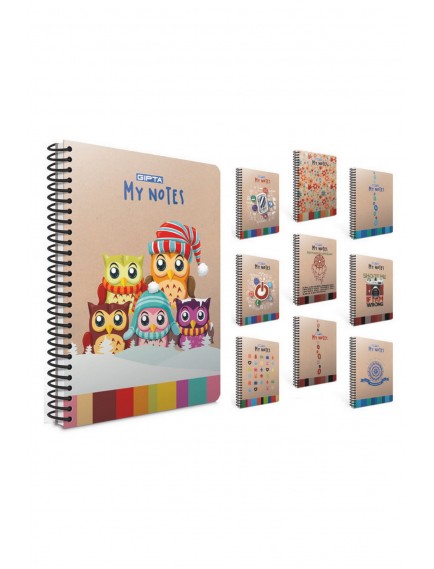 Gıpta 80 Yaprak A6 X Notes Spiralli Karton Kapak Kareli Defter