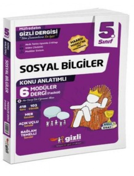 Gizli yayınları 5. Sınıf sosyal bilgiler müfredatın gizli dergisi