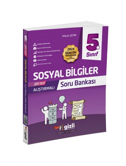 Gizli Yayınları 5. Sınıf Sosyal Bilgiler Yeni Nesil Alıştırmalı Soru Bankası