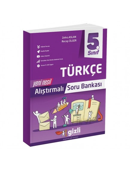 Gizli Yayınları 5. Sınıf Türkçe Alıştırmalı Soru Bankası